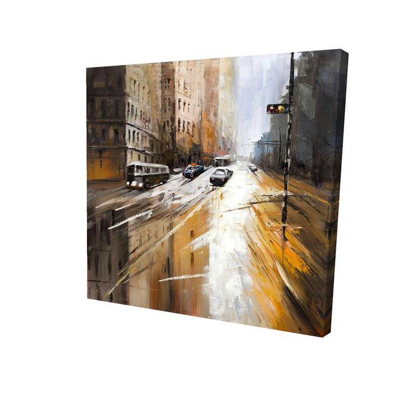 8 x 8 in. Abstract City Street-Print on Canvas