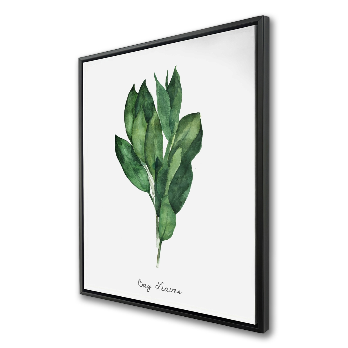 C1FC3648SNPDUT 36 x 48 in. Bay Leaves Bundle - Kitchen White Framed Canvas Home Decor