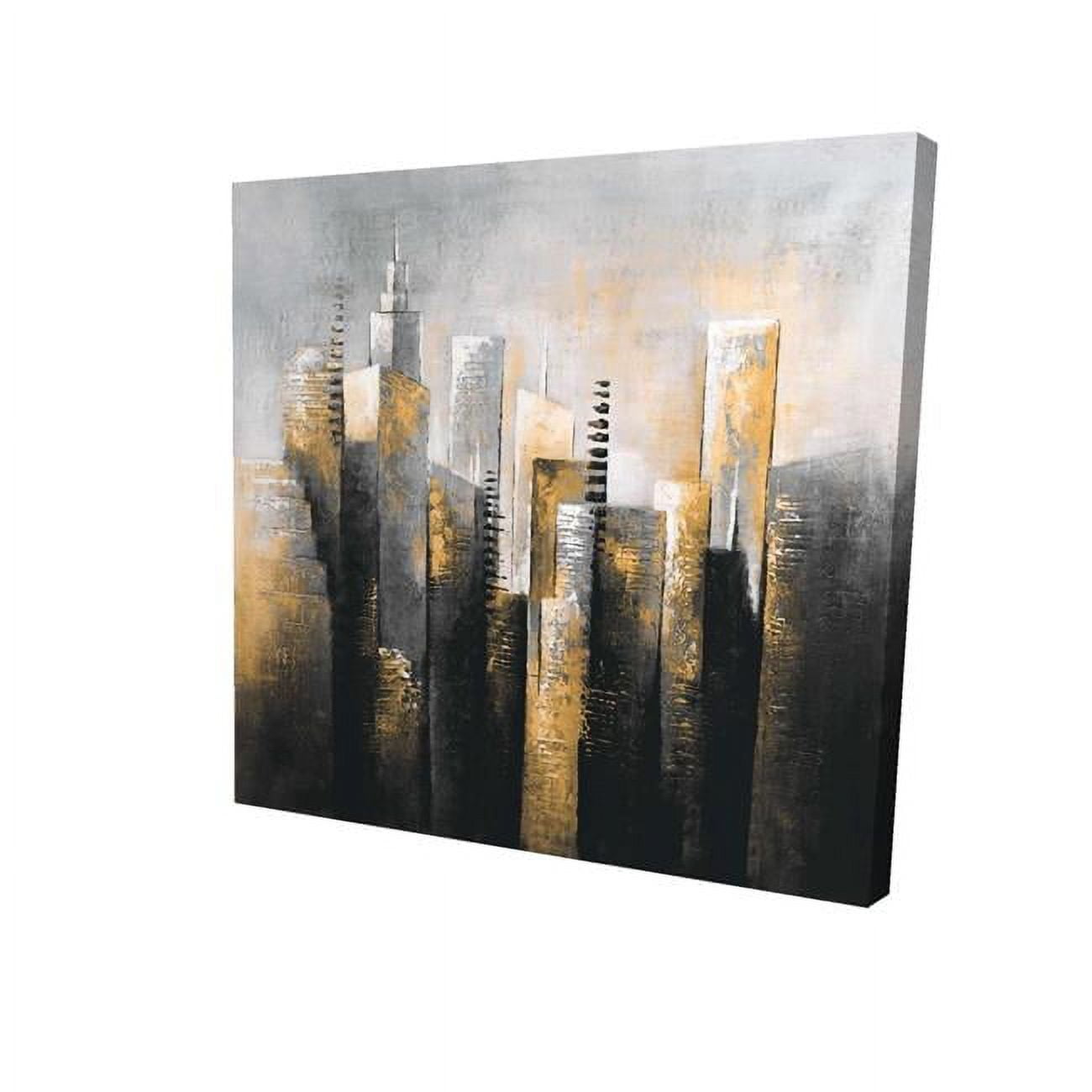 8 x 8 in. Abstract Gold Skyscraper-Print on Canvas