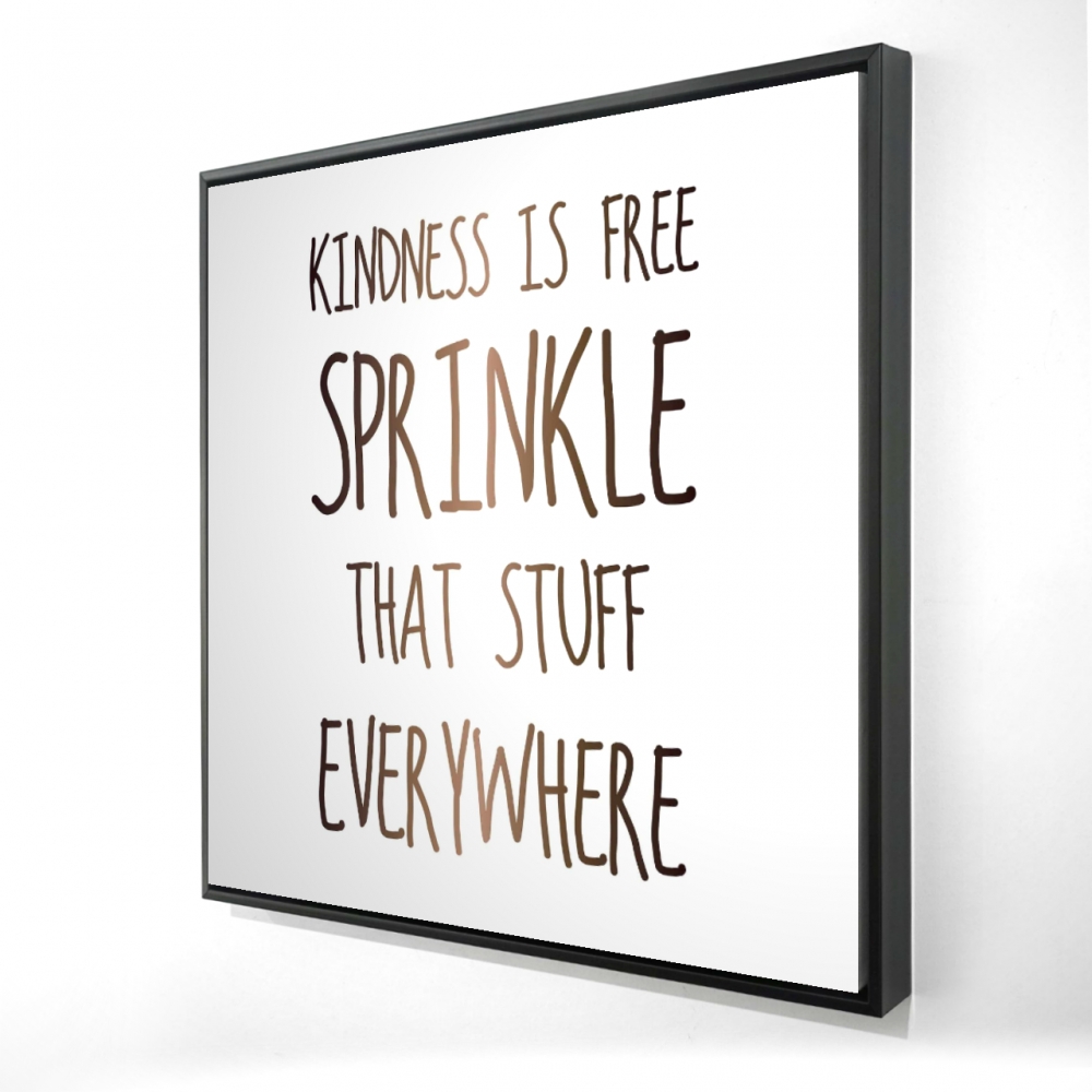 2081-3636-QU3 36 x 36 in. Kindness is Free Sprinkle That Stuff Everywhere Canvas - Home Decor