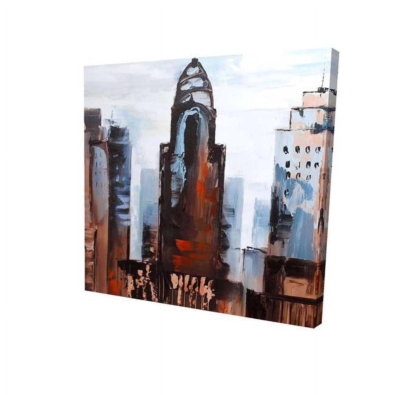 8 x 8 in. Sullen Day in the City-Print on Canvas