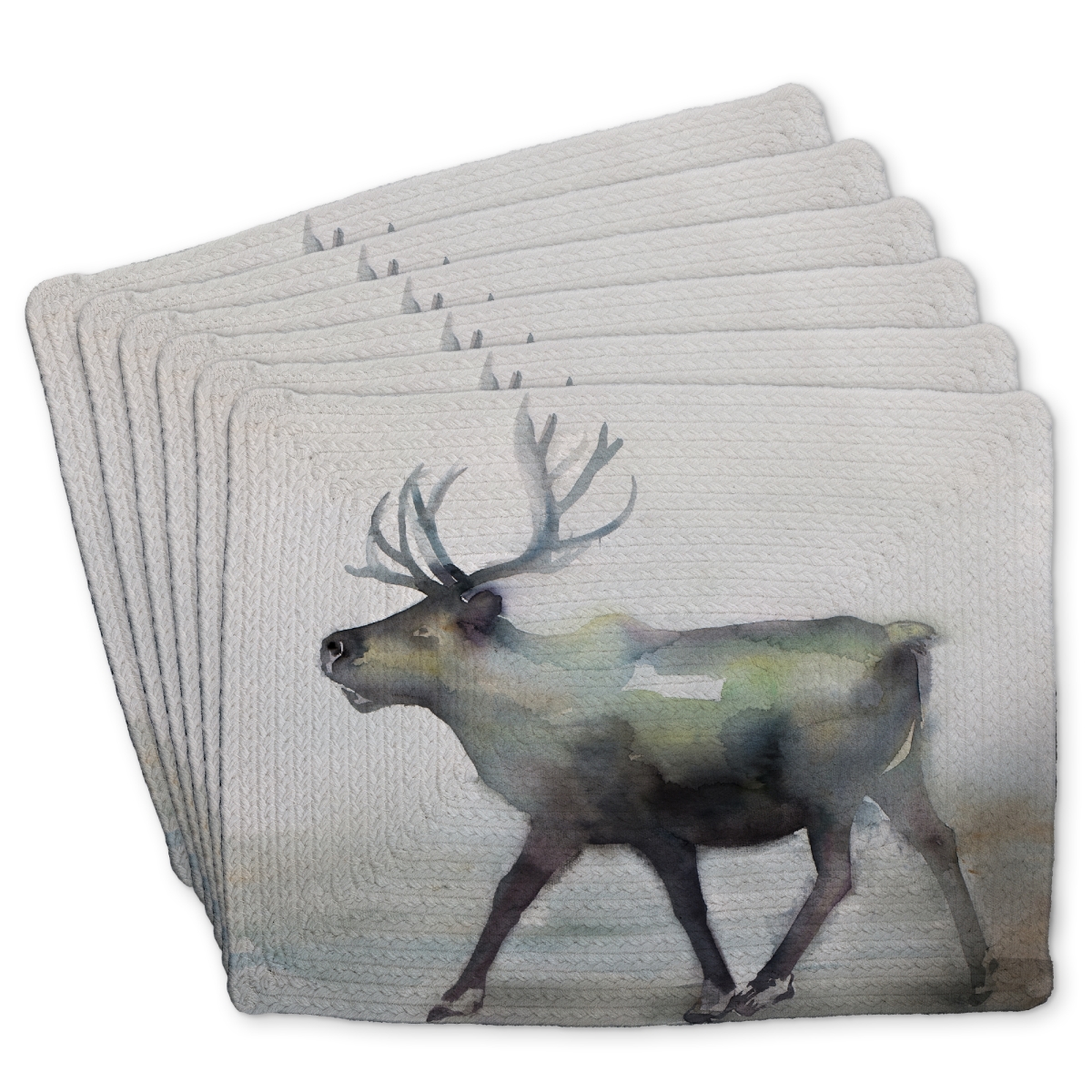 Picture of Begin Home Decor C6BP1418LP0WND 14 x 18 in. Caribou Braided Polyester Placemat - Stylish Home Decor - Set of 6