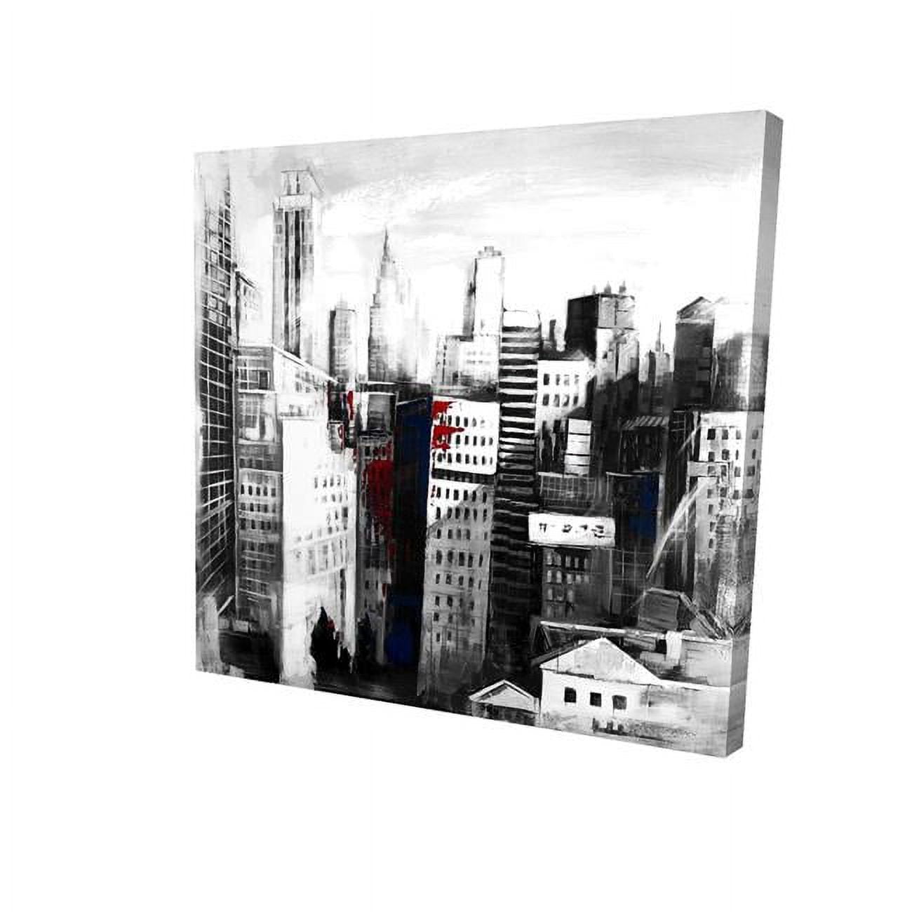 8 x 8 in. White City with Paint Splash-Print on Canvas