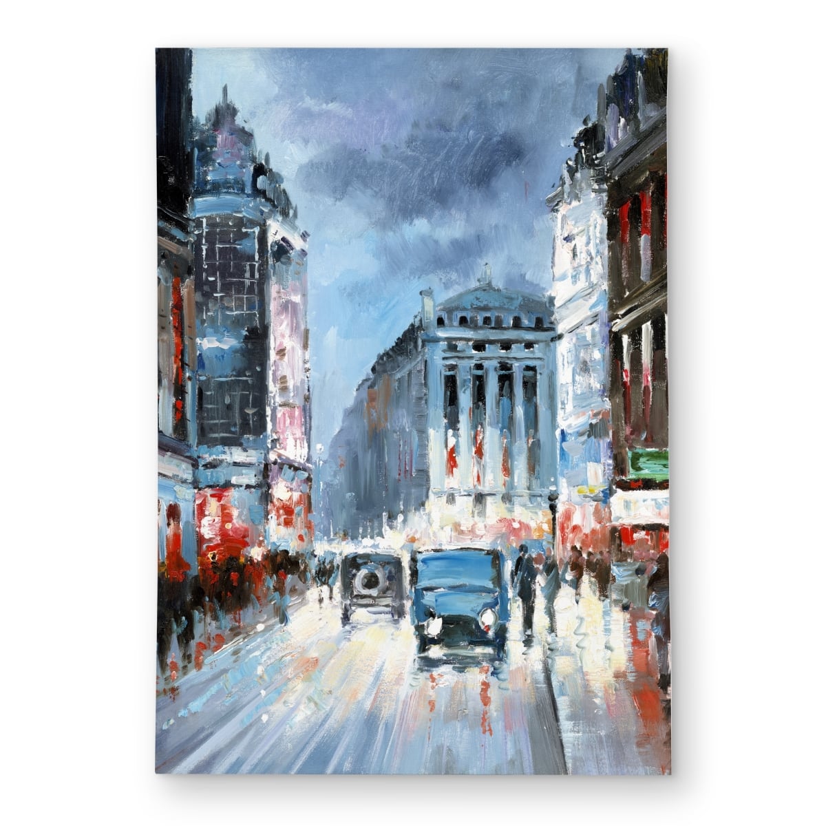 C1ROAR570EJVN5 5 x 7 ft. Abstract Red & Blue City Rug - Car Red Outdoor Area Rug - Rectangle