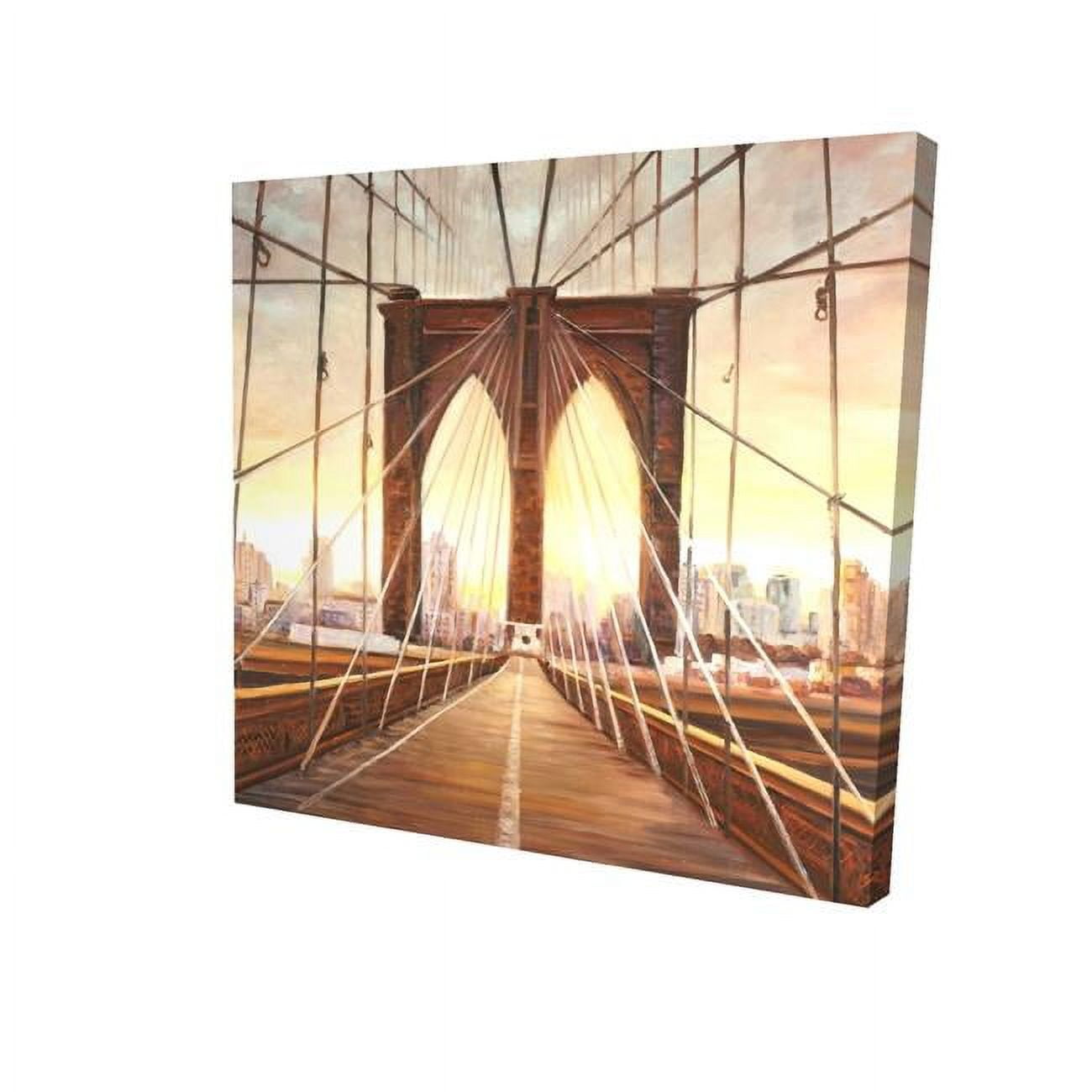 8 x 8 in. Sunset on the Brooklyn Bridge-Print on Canvas
