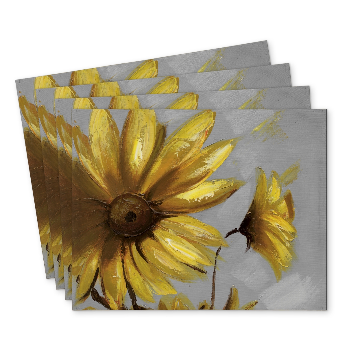 Picture of Begin Home Decor C4PP14184QXITU 14 x 18 in. Mountain Arnica Flowers Polyester Placemat - Home Decor - Set of 4