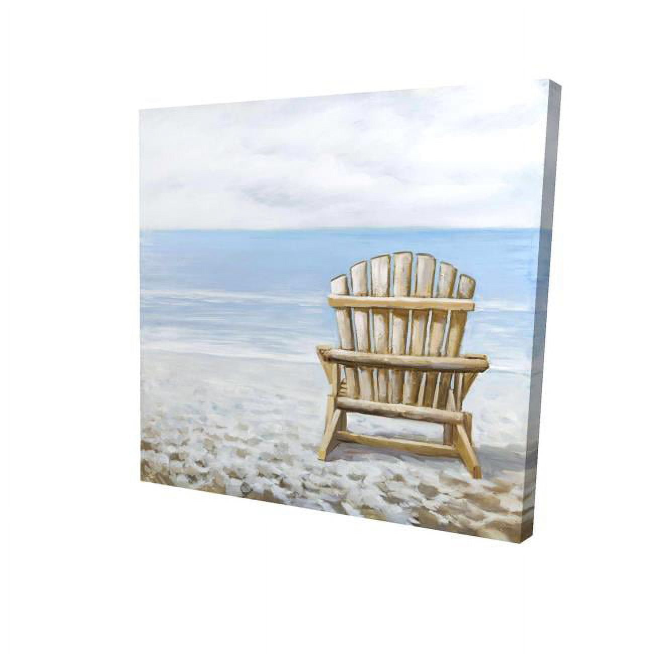 12 x 12 in. Wood Beach Chair-Print on Canvas