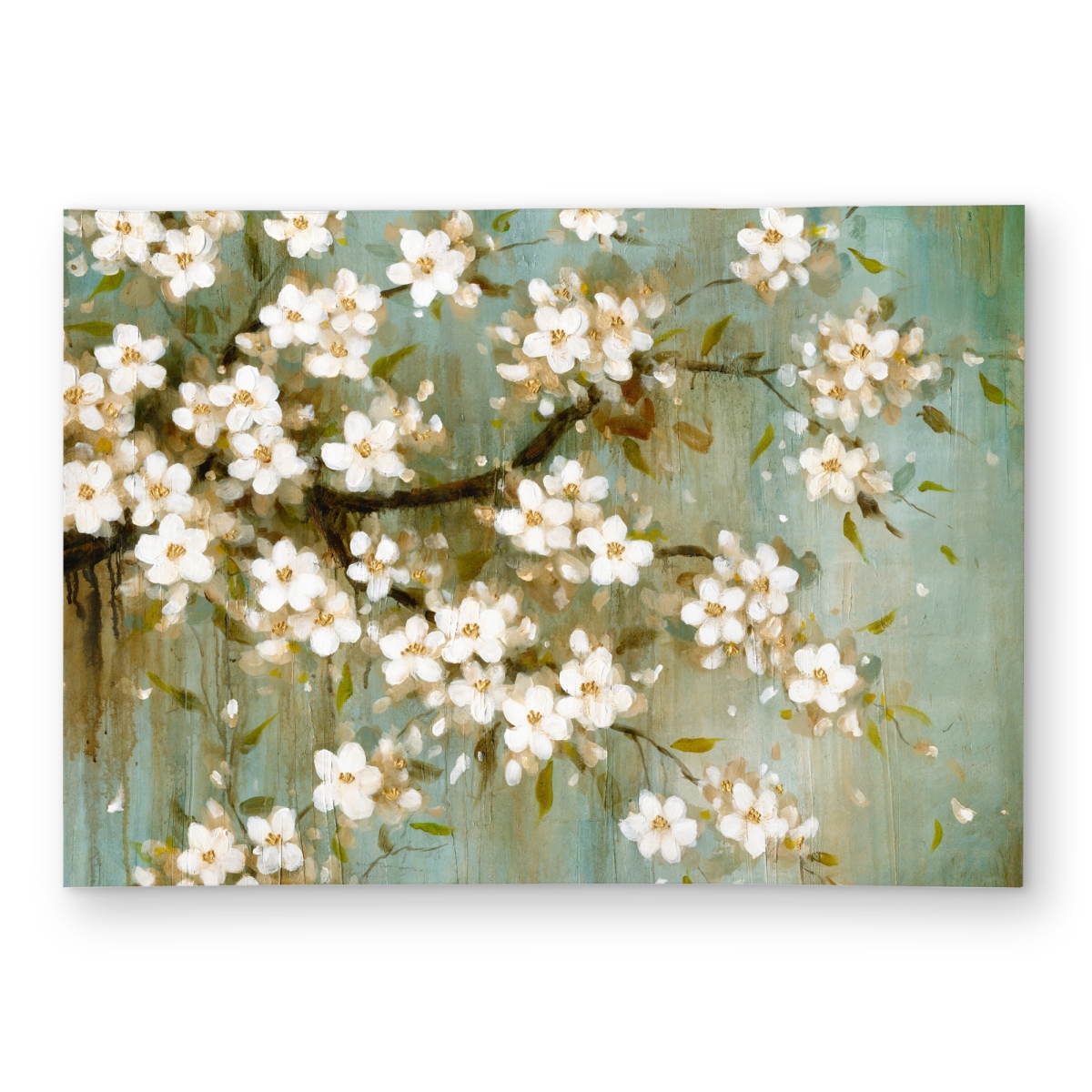 C1ROAR57M9GZ12 5 x 7 ft. White Cherry Blossom Rug - Botanical Living Room Decor - Outdoor - Rectangle