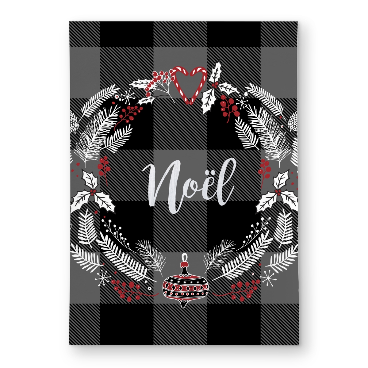C1ROAR57ODE3HS 5 x 7 ft. Christmas Wreath - Pattern Holidays Outdoor Area Rug for Home Decor - Rectangle