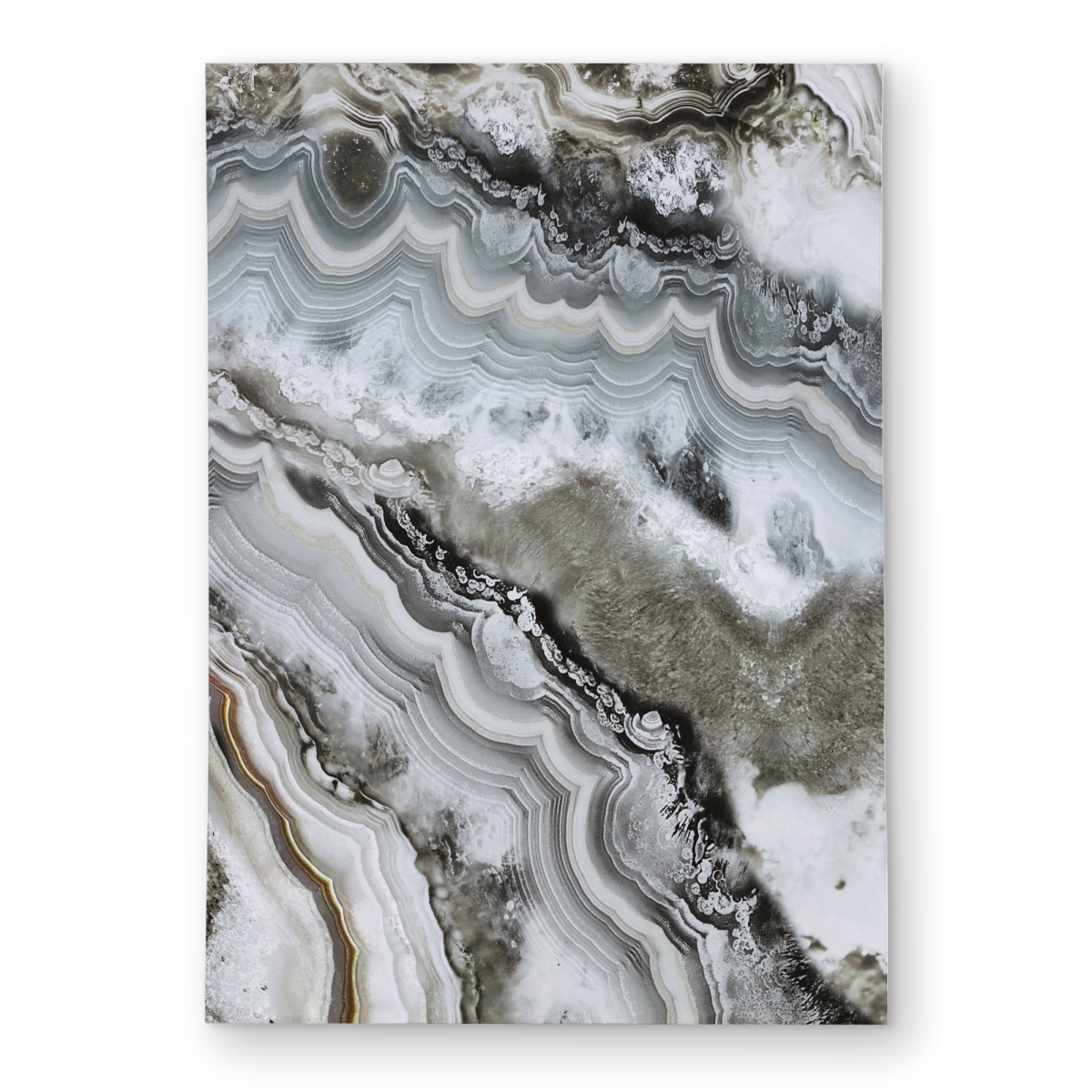 C1ROAR57YMYXES 5 x 7 ft. Abstract Geode - Hyperrealist White Outdoor Area Rug for Home Decor - Rectangle
