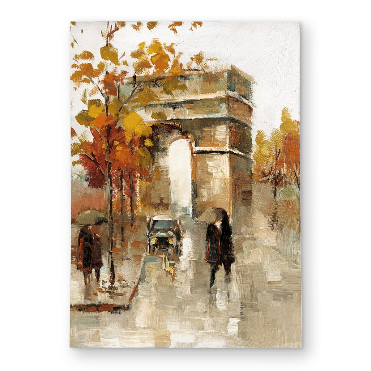 C1ROAR5743WD3Q 5 x 7 ft. Arc De Triomphe in Autumn - Contemporary Outdoor Area Rug - Rectangle