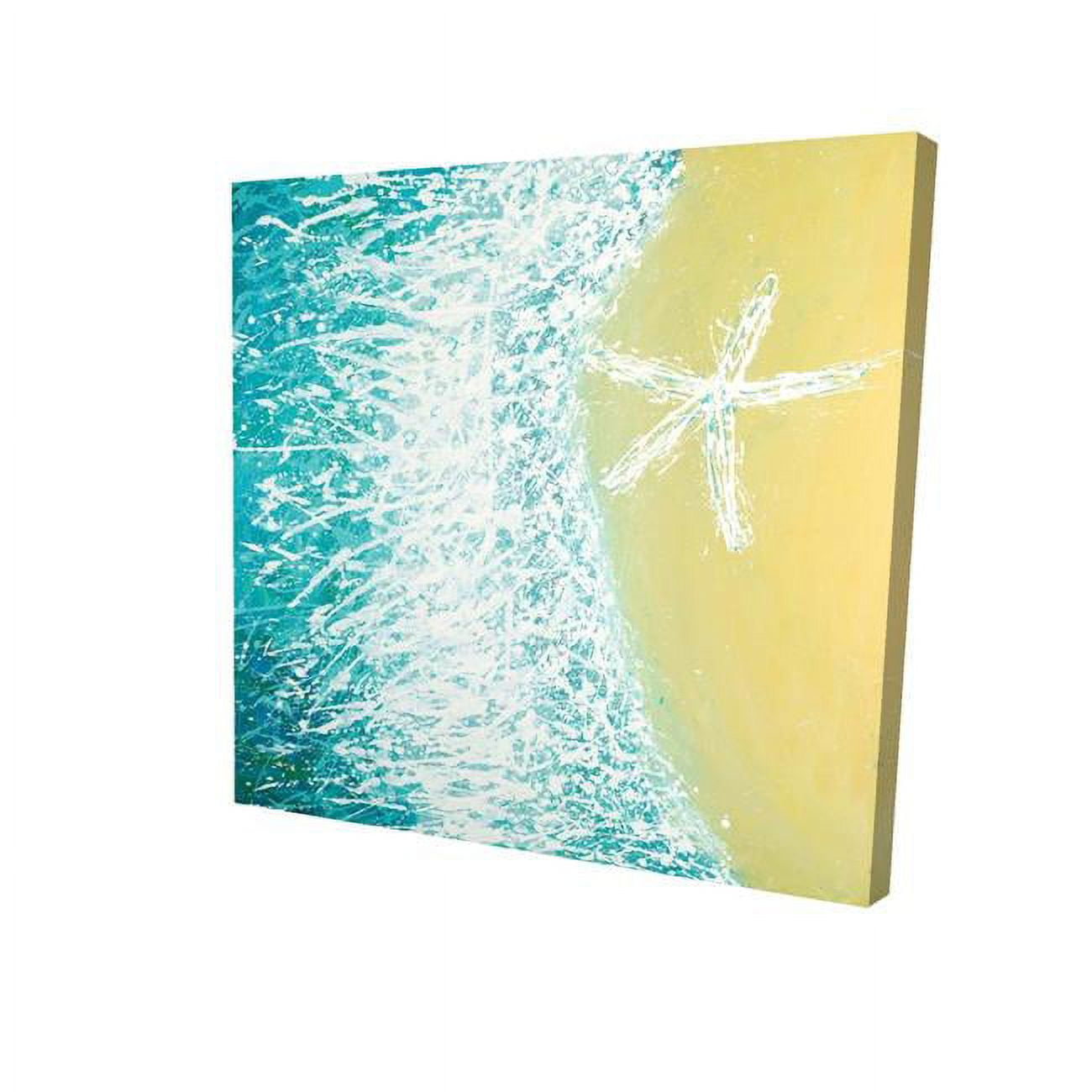 12 x 12 in. Right Side Seastar & A Wave-Print on Canvas