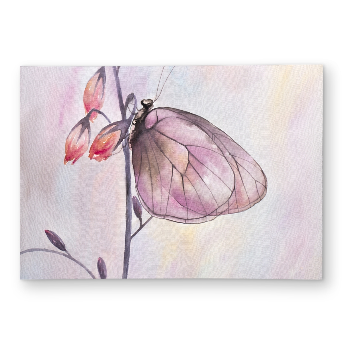 C1ROAR574QCR48 5 x 7 ft. Delicate Butterfly Pink Floral Outdoor Area Rug - Home Decor - Rectangle