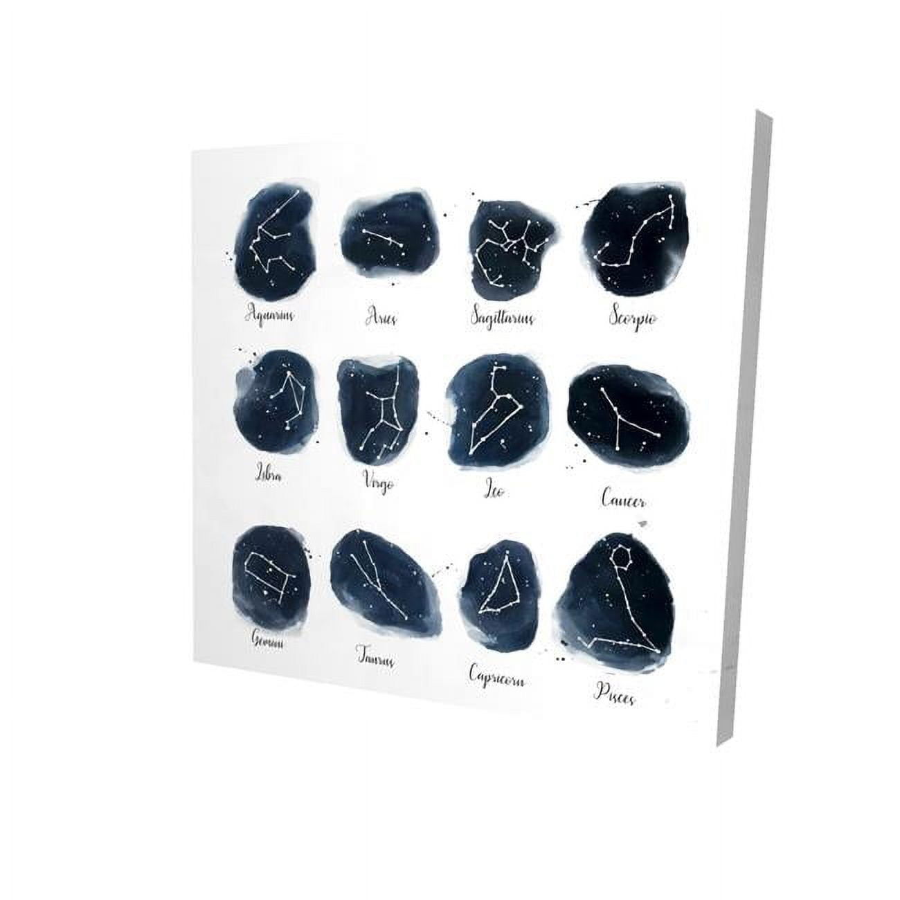 12 x 12 in. Constellations Zodiac Signs-Print on Canvas
