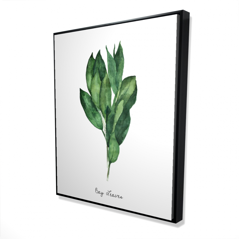 2081-6048-GA91-1 48 x 60 in. Bay Leaves Bundle - Kitchen Illustrative Canvas for Home Decor