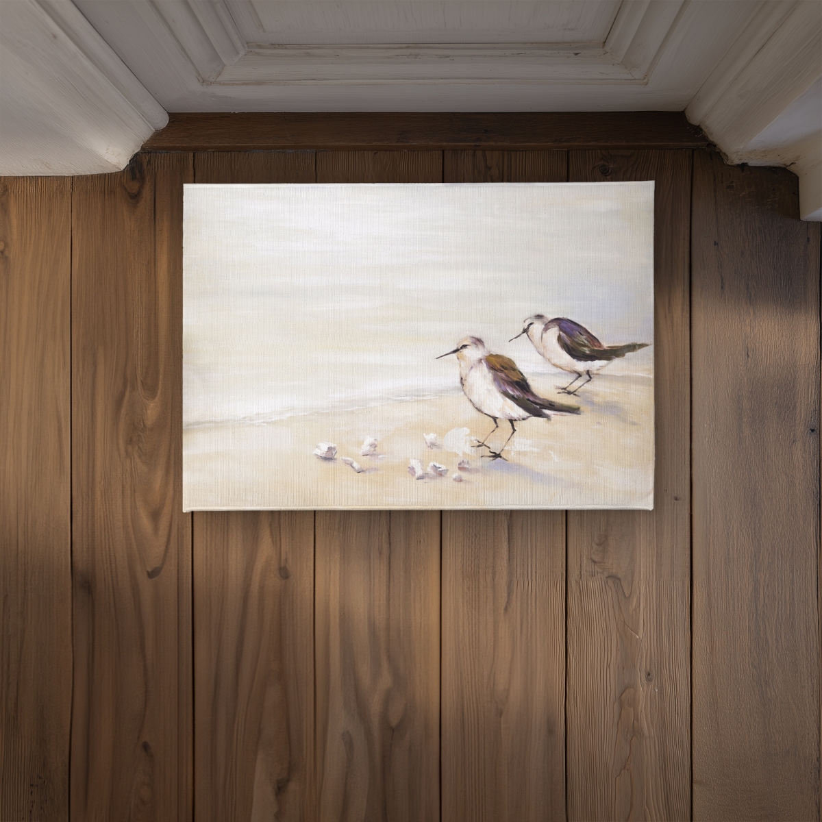 CODM1724S7M7MO 17 x 24 in. Two Sandpipers on the Beach Door Mat - Coastal Marine Decor