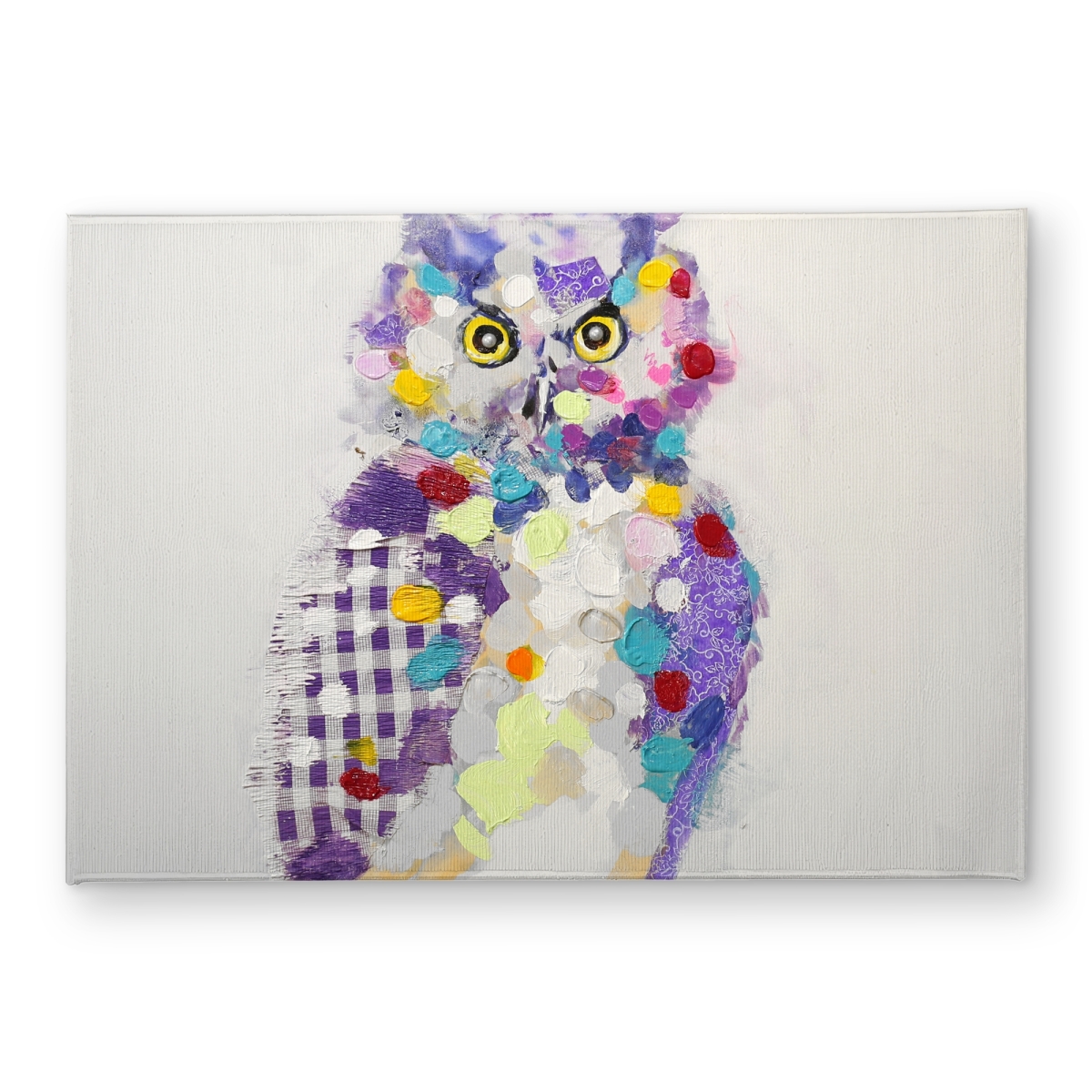 CODM172430WVC5 17 x 24 in. Textured Abstract Owl Door Mat - Turquoise Indoor Outdoor Decor