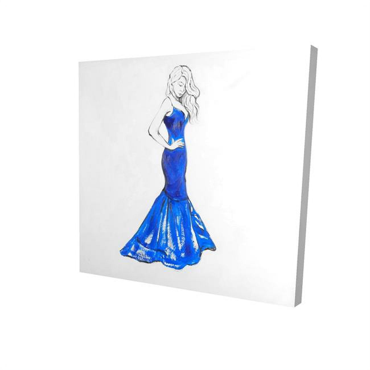12 x 12 in. Lady In Dress-Print on Canvas