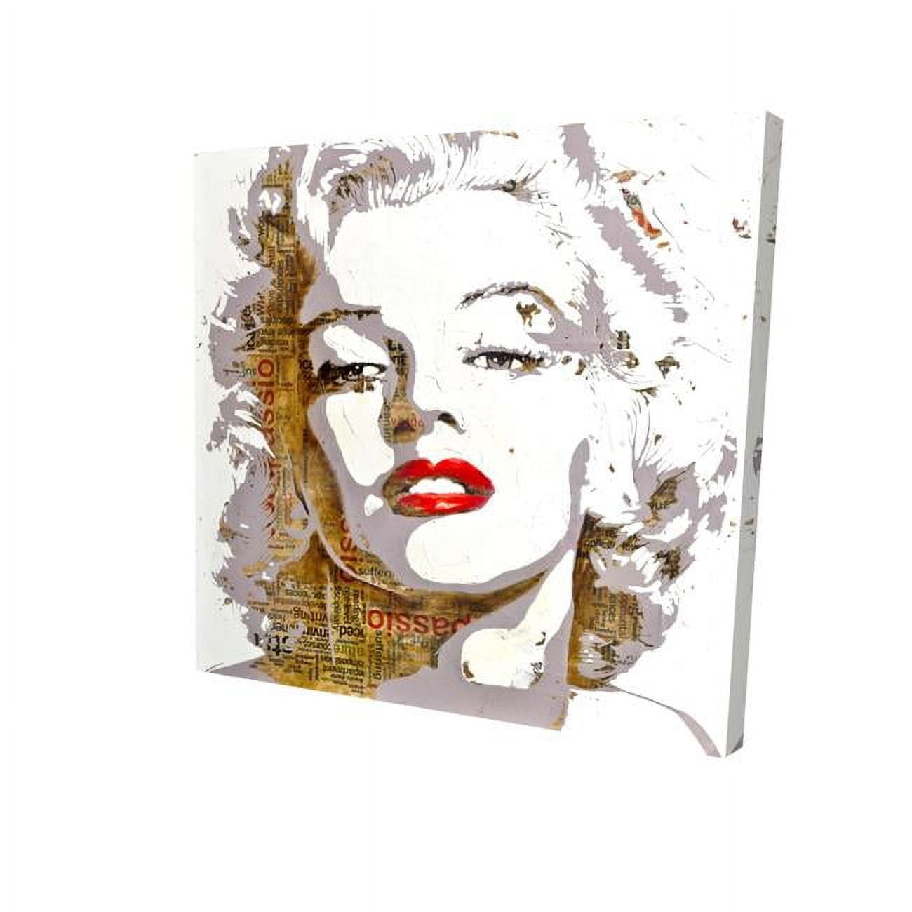12 x 12 in. Marilyn Monroe with Typography-Print on Canvas