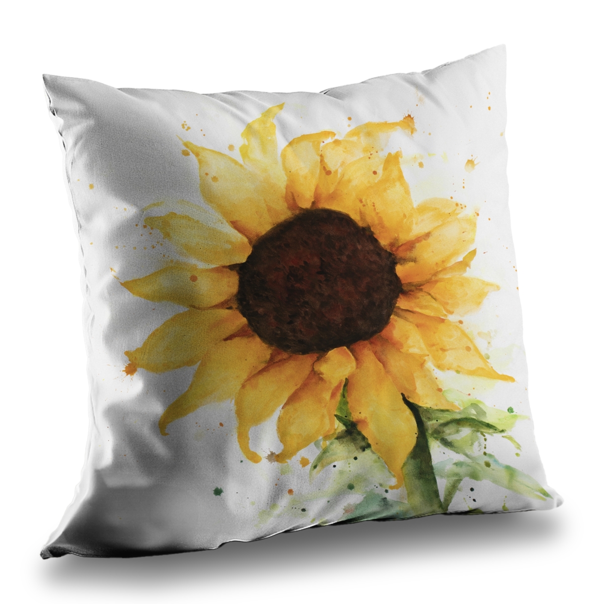 C1PC141423D8XT 14 x 14 in. Sunflower Kitchen Brown Poly Twill Throw for Home Decor