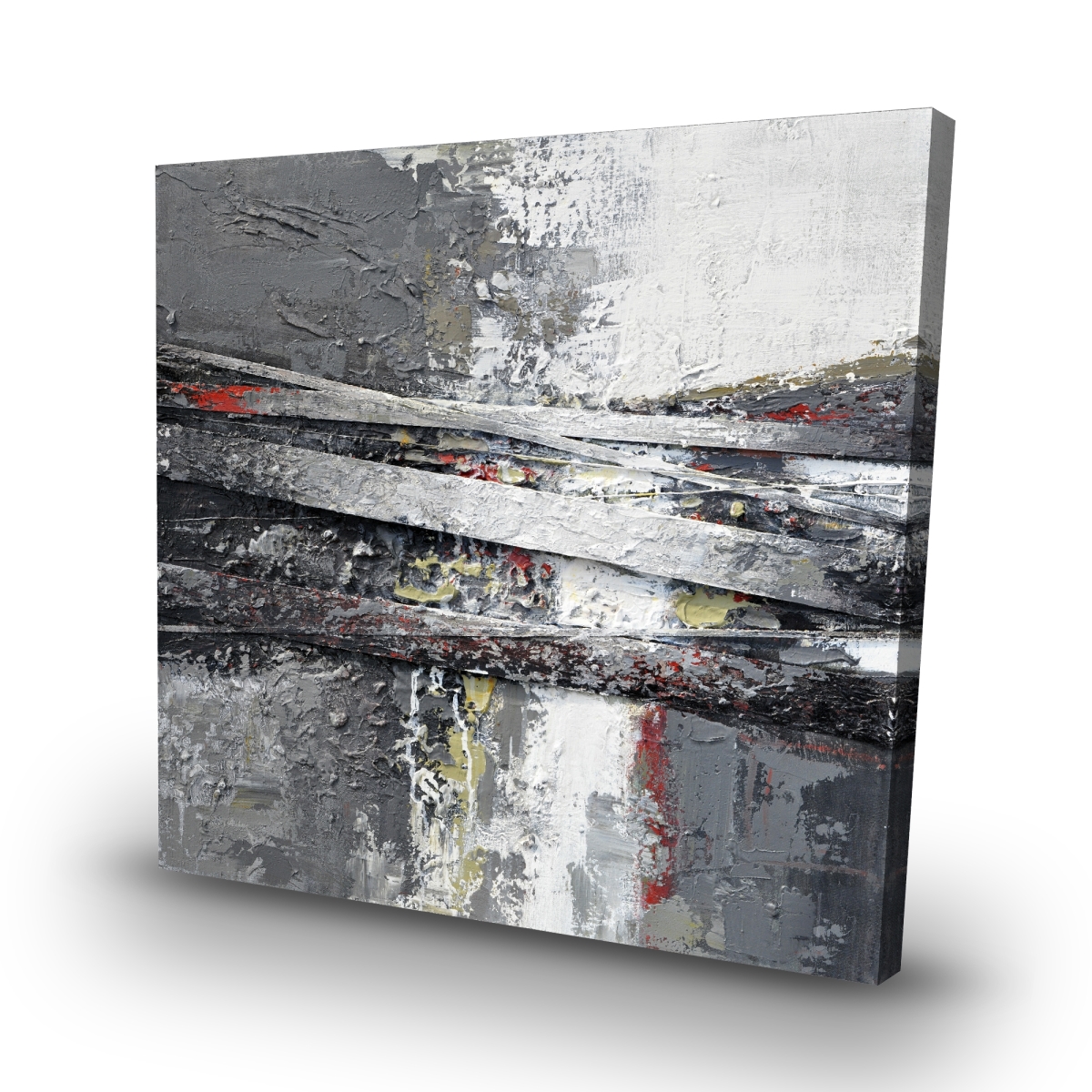 C1RC3232OMLXC9 32 x 32 in. Industrial & Texturized Abstract Stripes - Modern Canvas Art