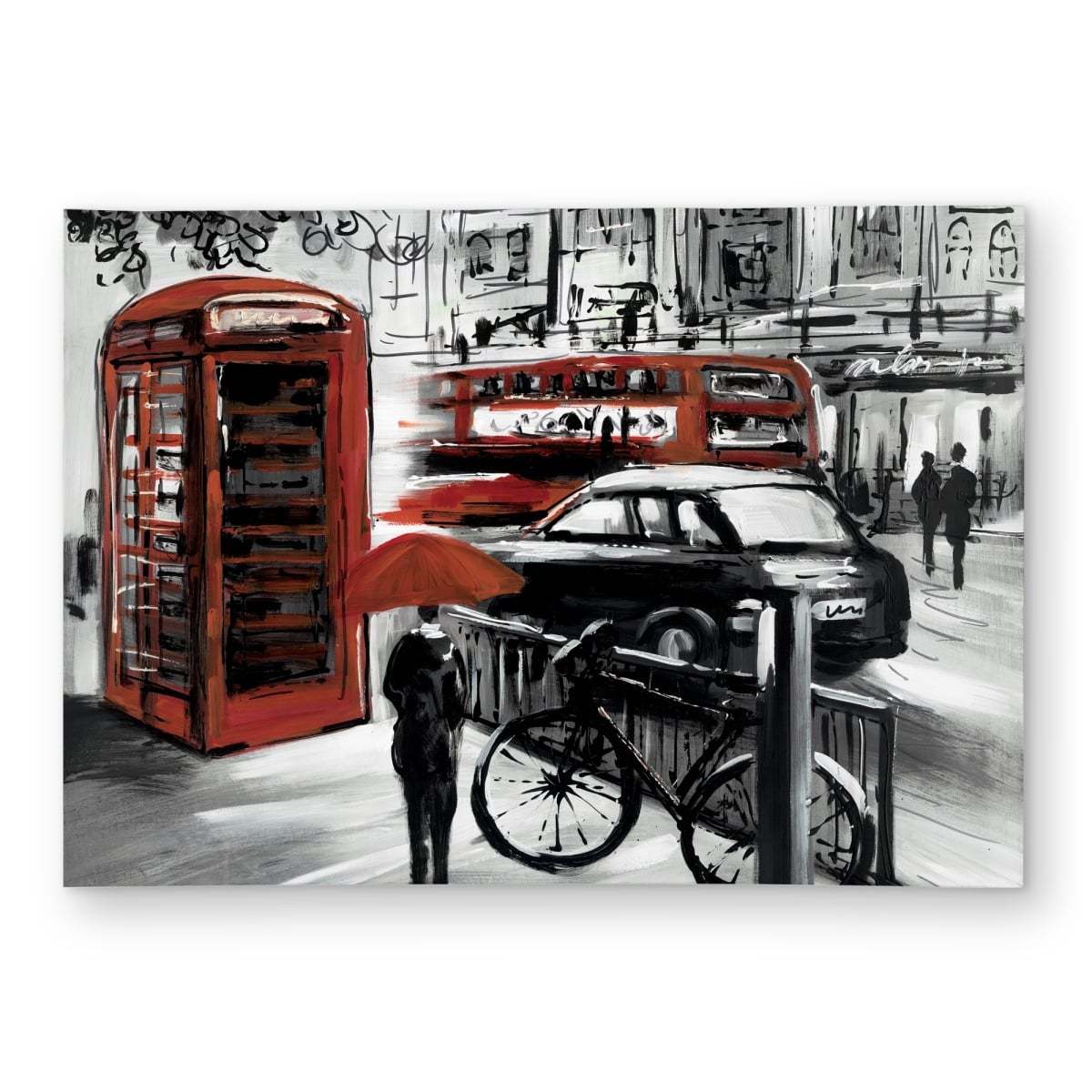 C1ROAR57UXGVVK 5 x 7 ft. European Street Office Bike Outdoor Area Rug for Home Decor - Rectangle