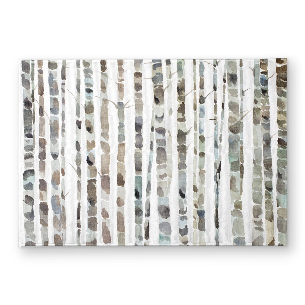 CODM1724M8KW9Q 17 x 24 in. Watercolor Birch Tree Forest Door Mat - for Home Decor