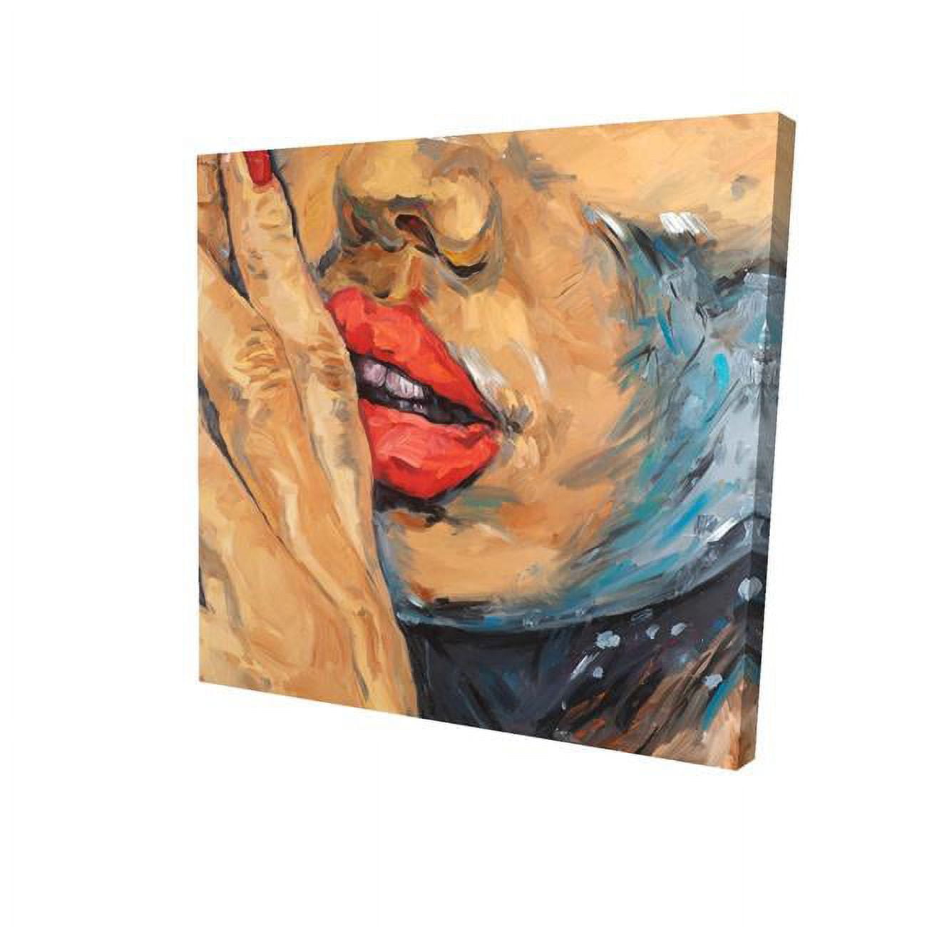 12 x 12 in. Shushing Lips Closeup-Print on Canvas