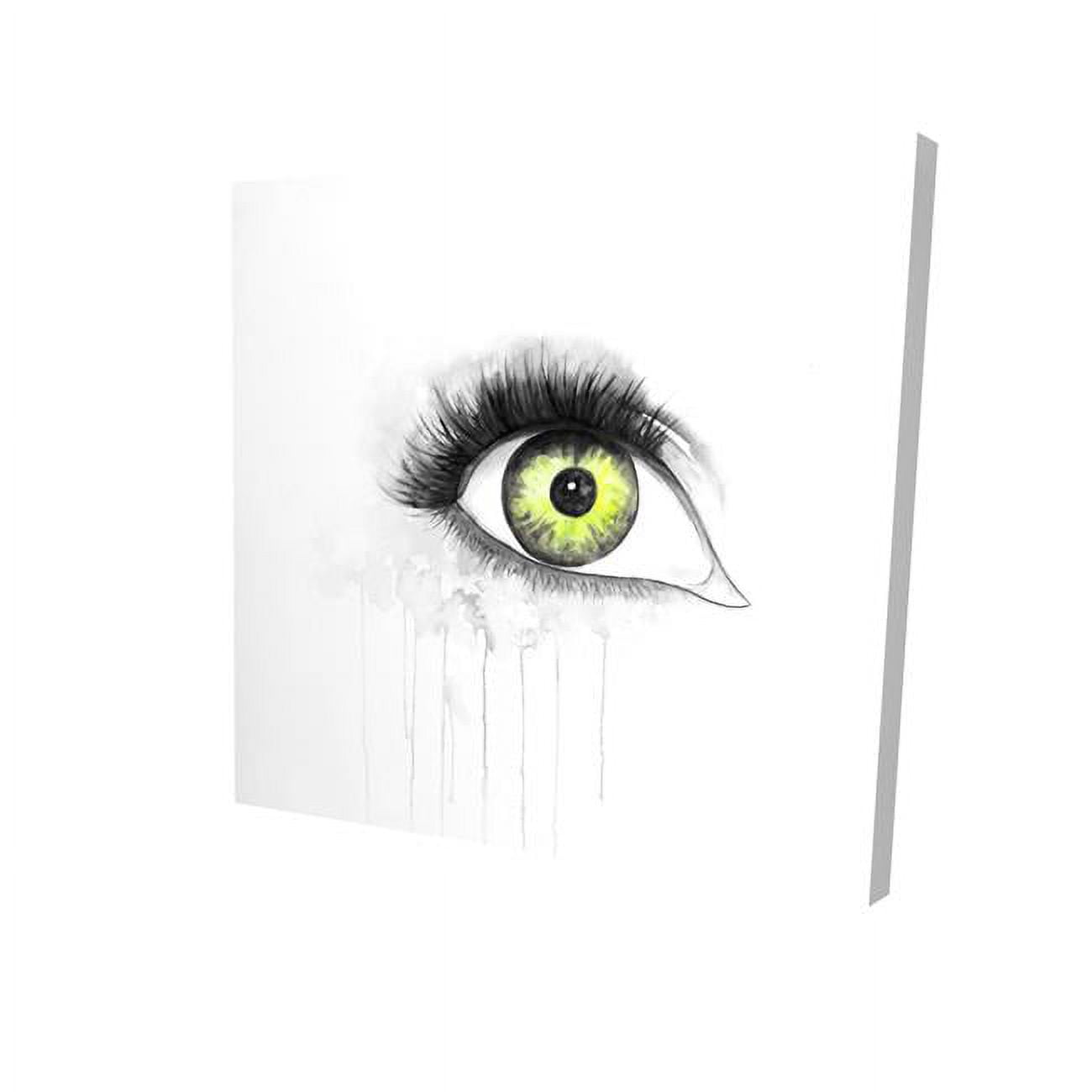 12 x 12 in. Green Eye In Watercolor-Print on Canvas