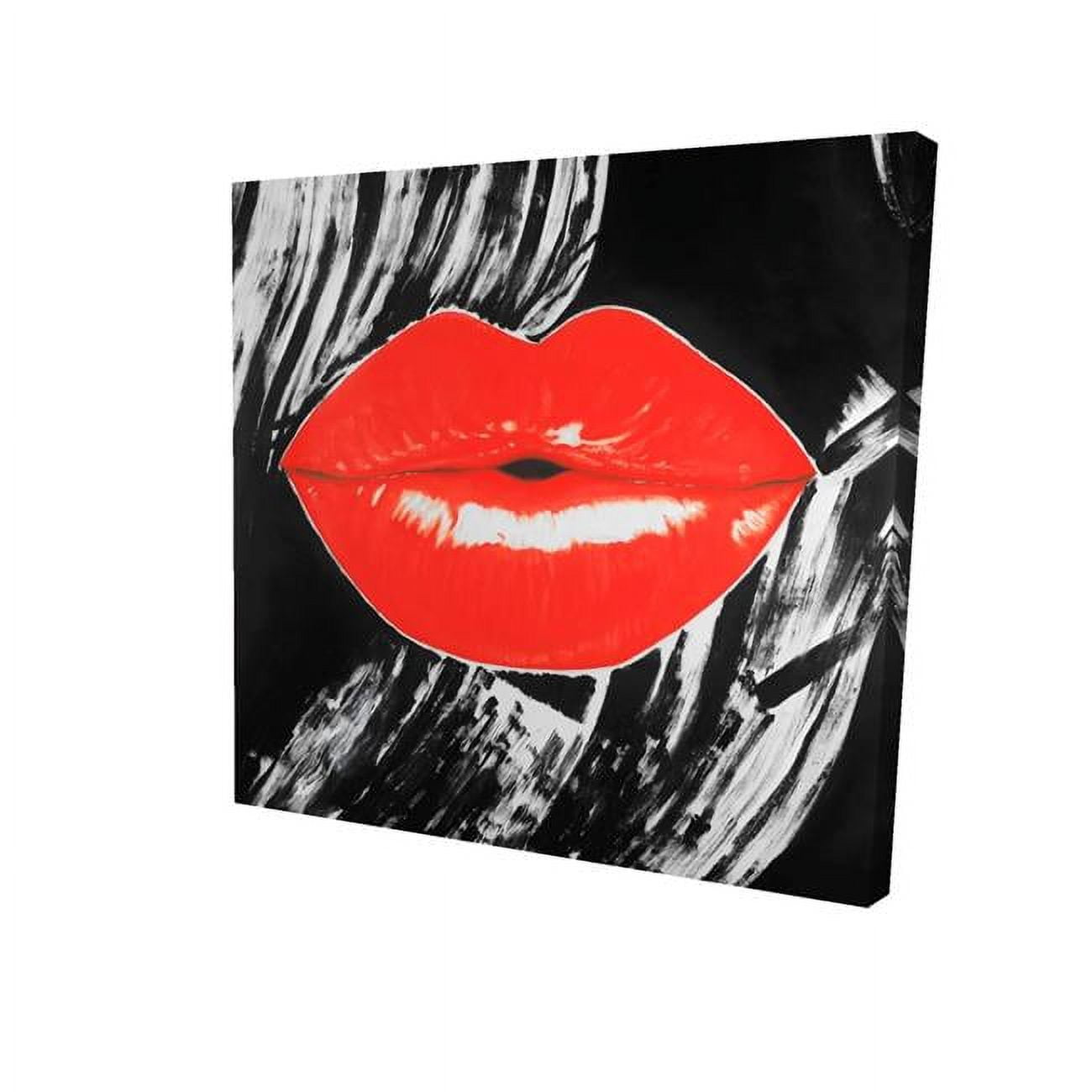 12 x 12 in. Pouty Glossy Lips-Print on Canvas