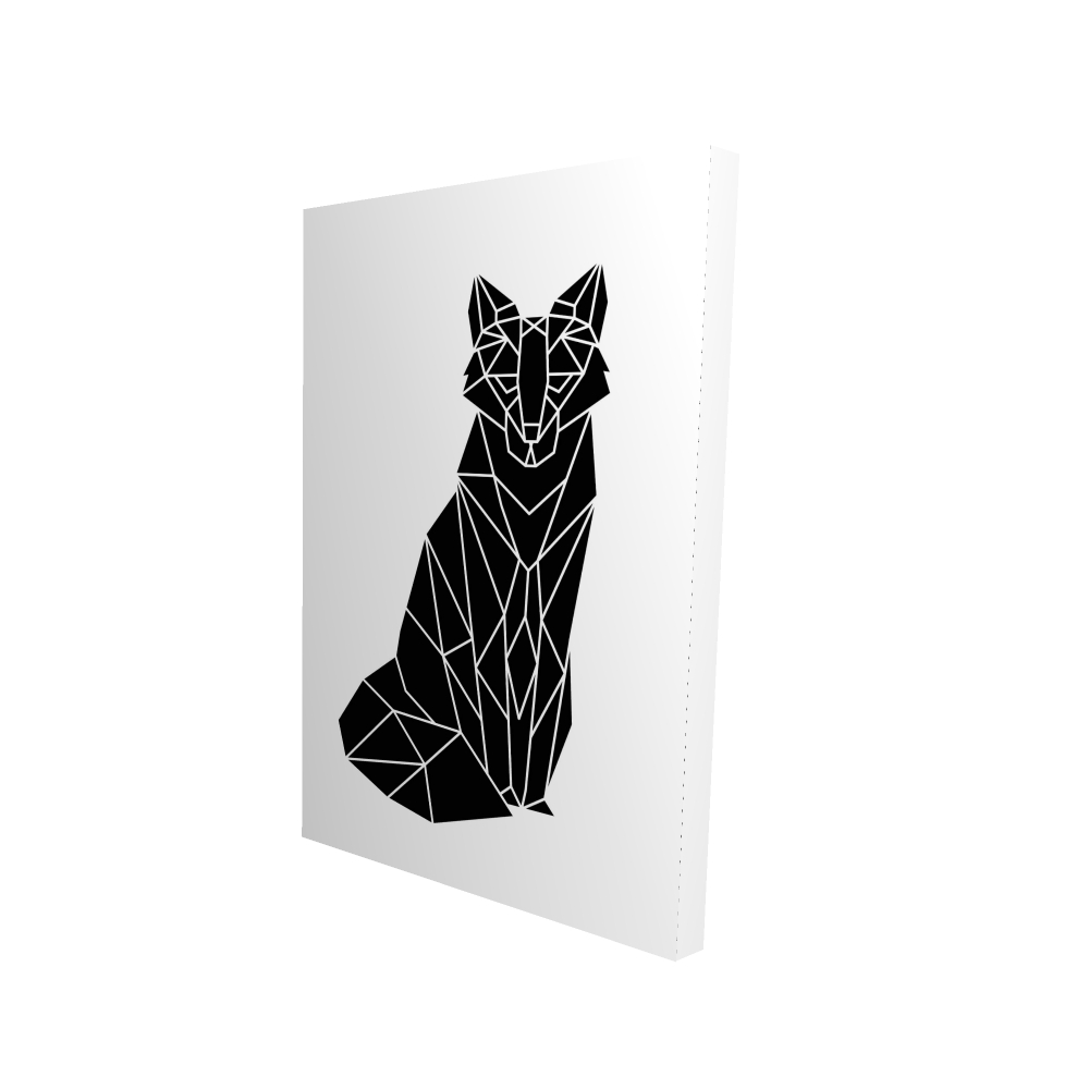 2080-3624-AN268 24 x 36 in. Geometric Fox - Animals Office Canvas for Home Decor