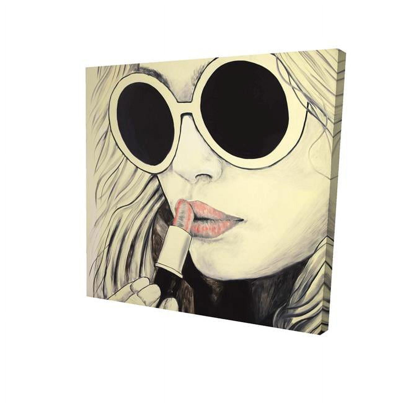 12 x 12 in. Pink Lips-Print on Canvas