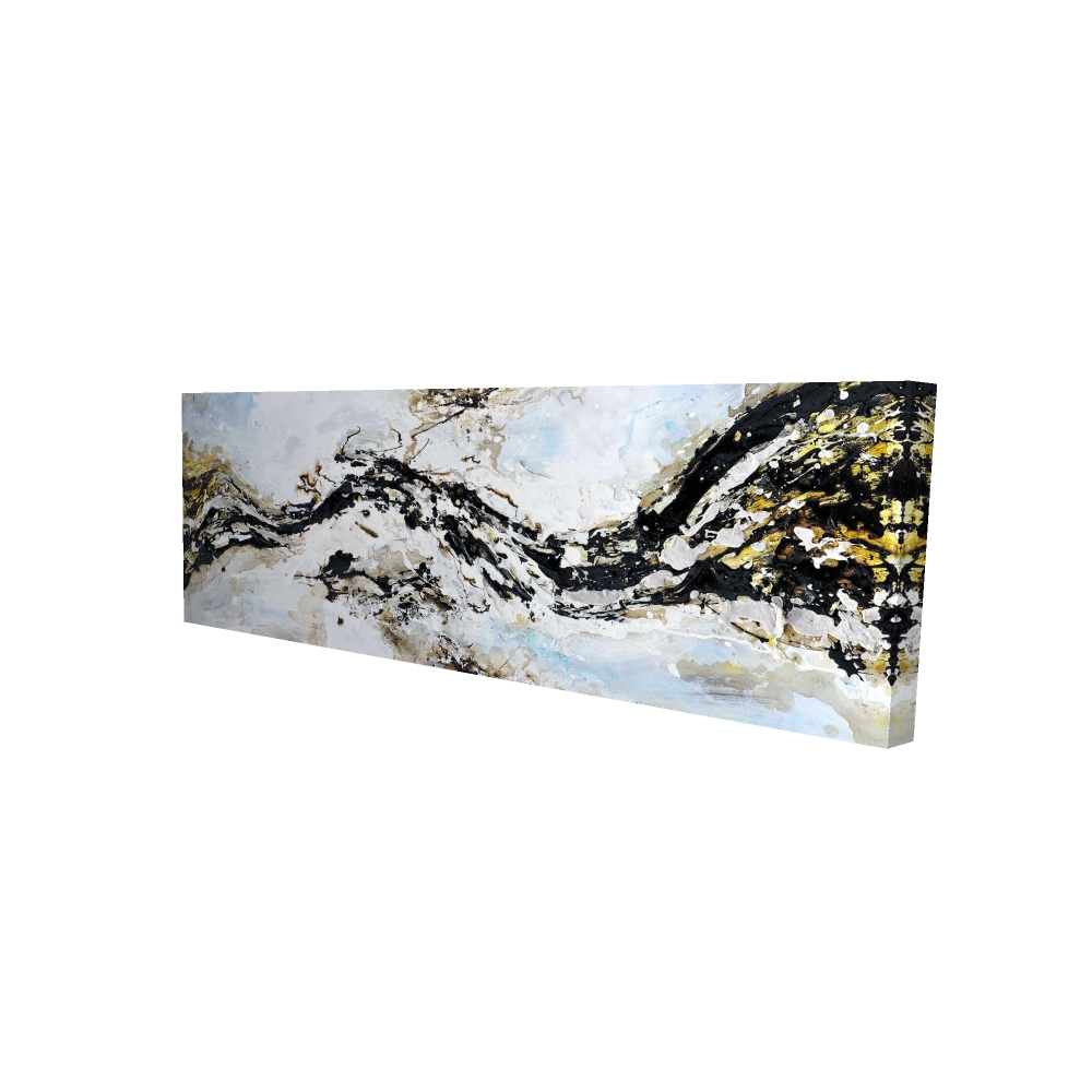2080-2060-AB7 20 x 60 in. Abstract & Texturized Paint Splash Canvas - Gray Home Decor