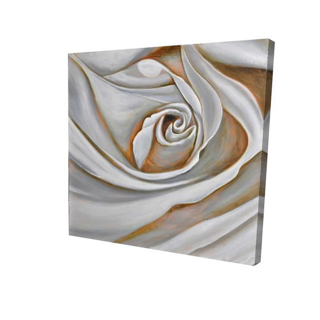 12 x 12 in. White Rose Closeup-Print on Canvas