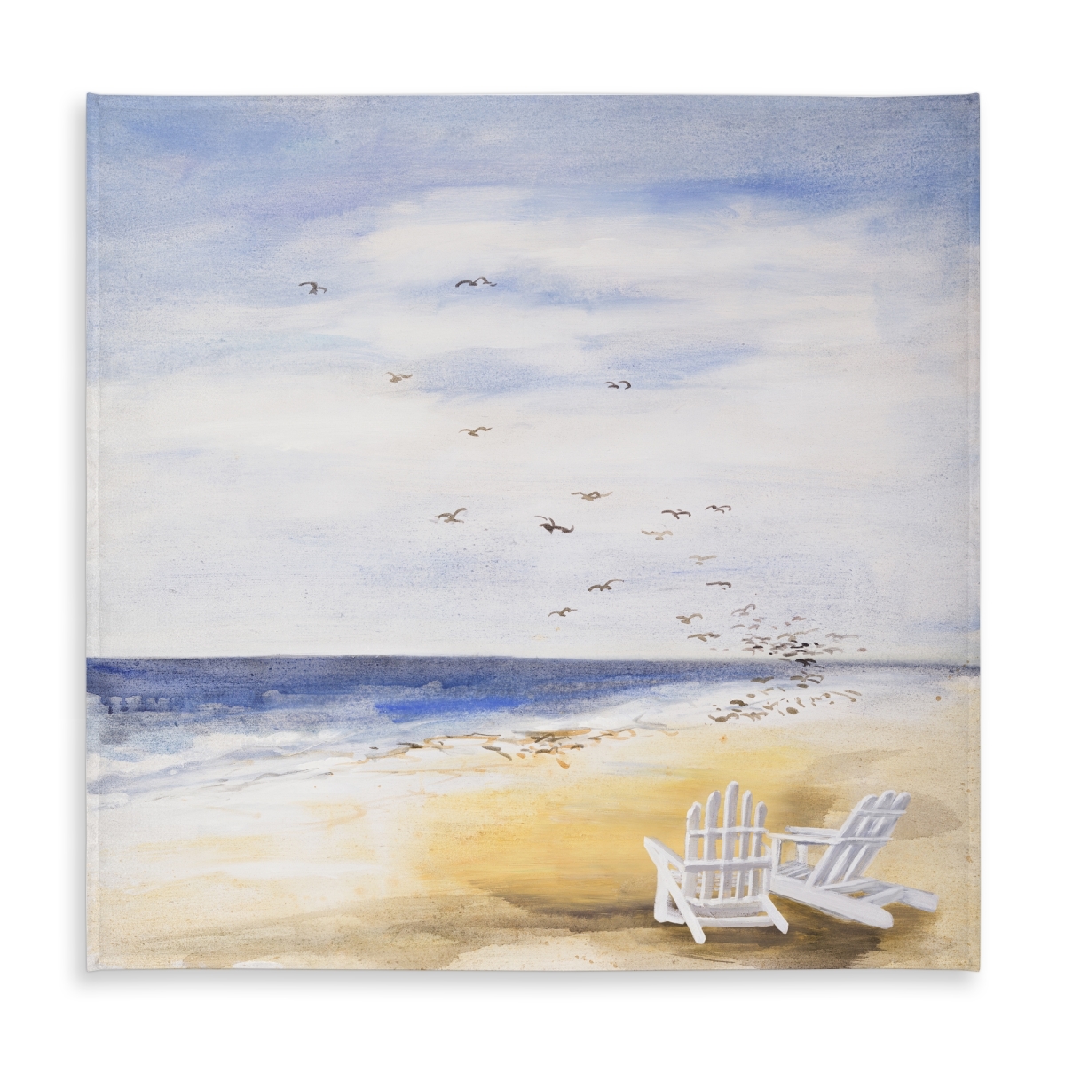 Picture of Begin Home Decor C1TC5858WDIQ4Q 58 x 58 in. Day At the Beach Tablecloth - Indoor Outdoor Home Decor