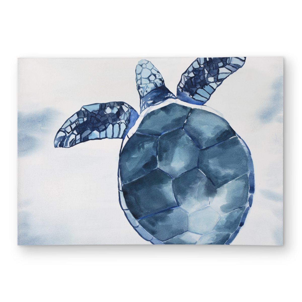 C1ROAR57MS7GBF 5 x 7 ft. Watercolor Blue Turtle - Blue Livingroom Outdoor Area Rug - Rectangle