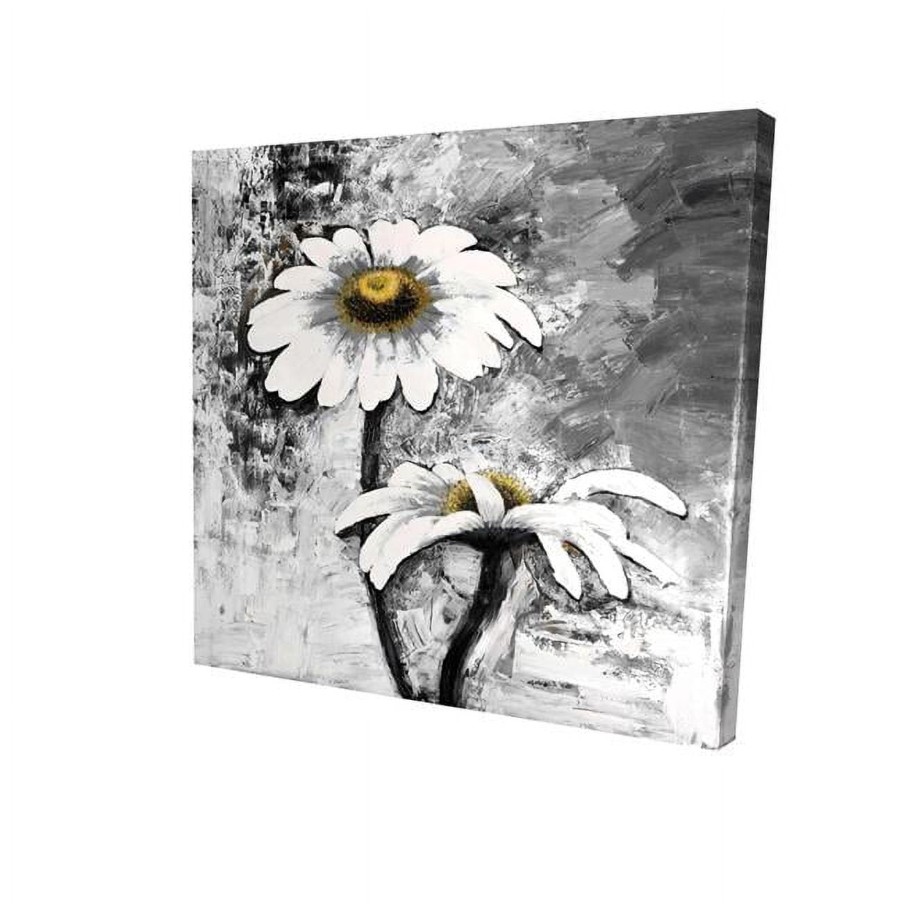 12 x 12 in. Abstract Daisies Flowers-Print on Canvas