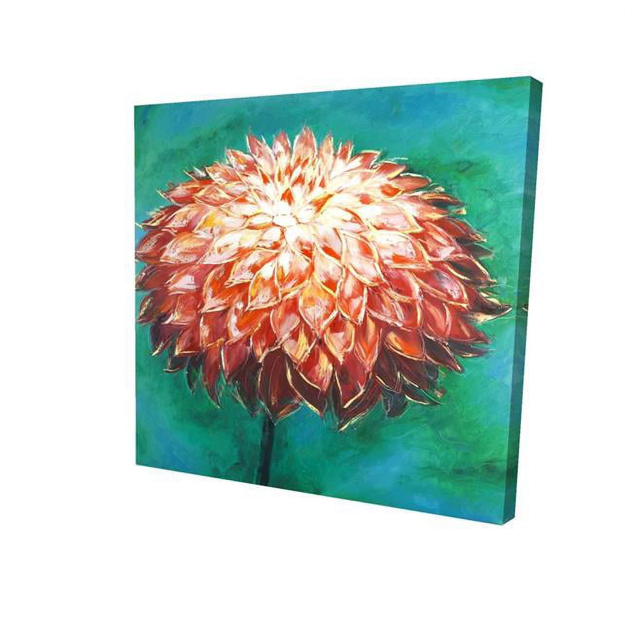 12 x 12 in. Abstract Dahlia Flower-Print on Canvas