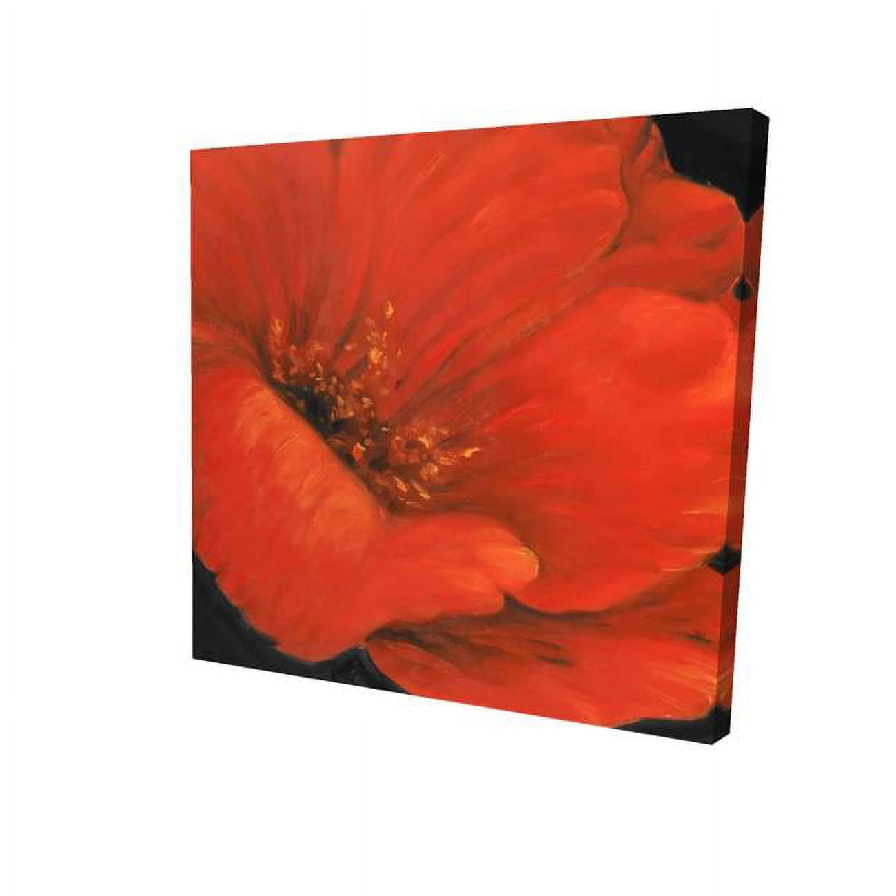 12 x 12 in. Red Flower-Print on Canvas