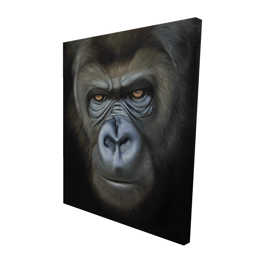 2080-6048-AN462 48 x 60 in. Gorilla Face - Hyperrealist Wildlife Canvas for Home Decor