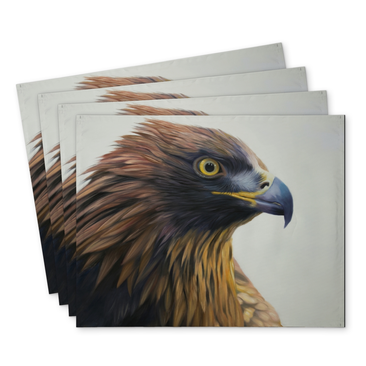 Picture of Begin Home Decor C4PP1418HQI3XD 14 x 18 in. Brown-Headed Eagle Polyester Placemat - Home Decor Accent - Set of 4