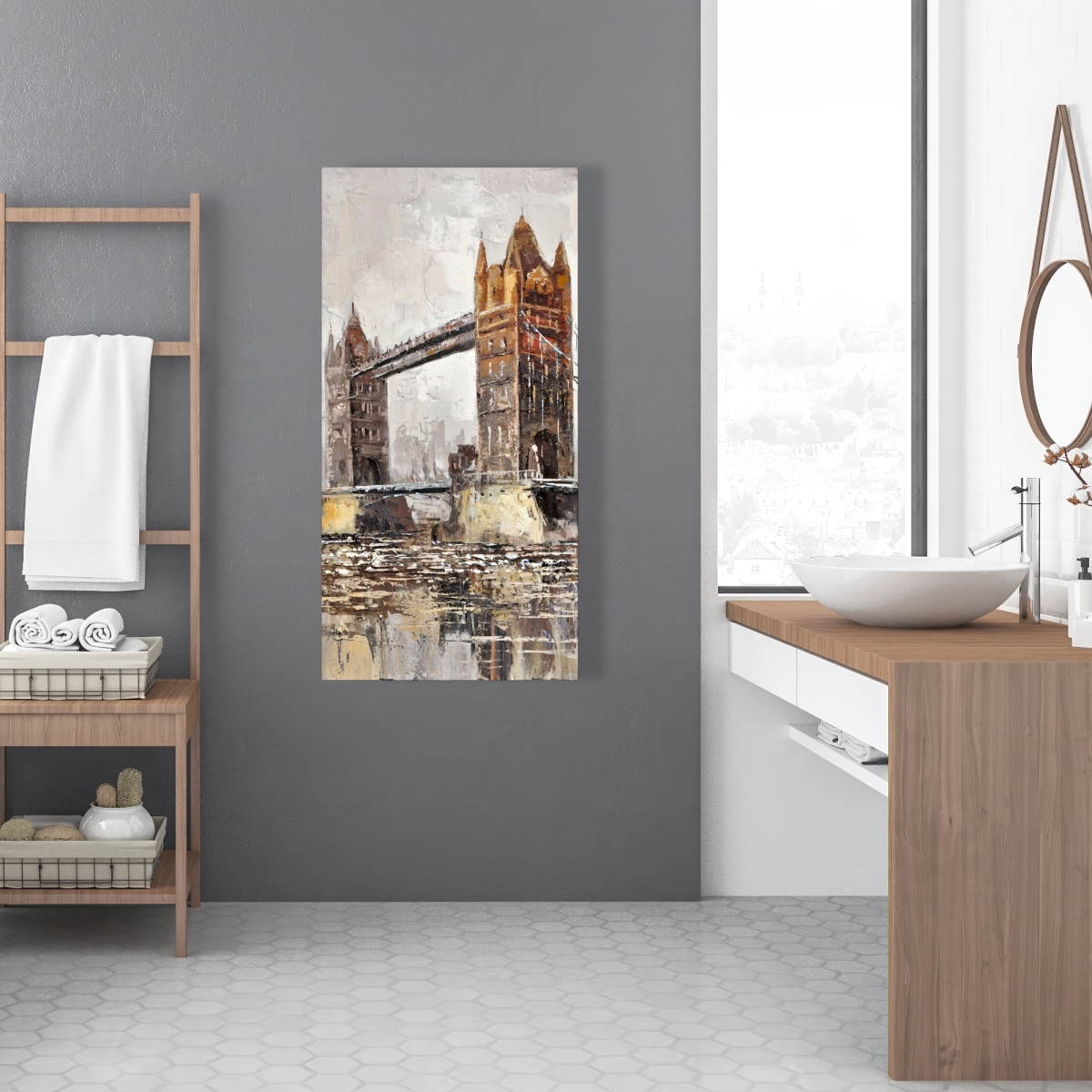 C1RC2448I1ERCN 24 x 48 in. London Tower Bridge Canvas - Stunning Architecture Decor