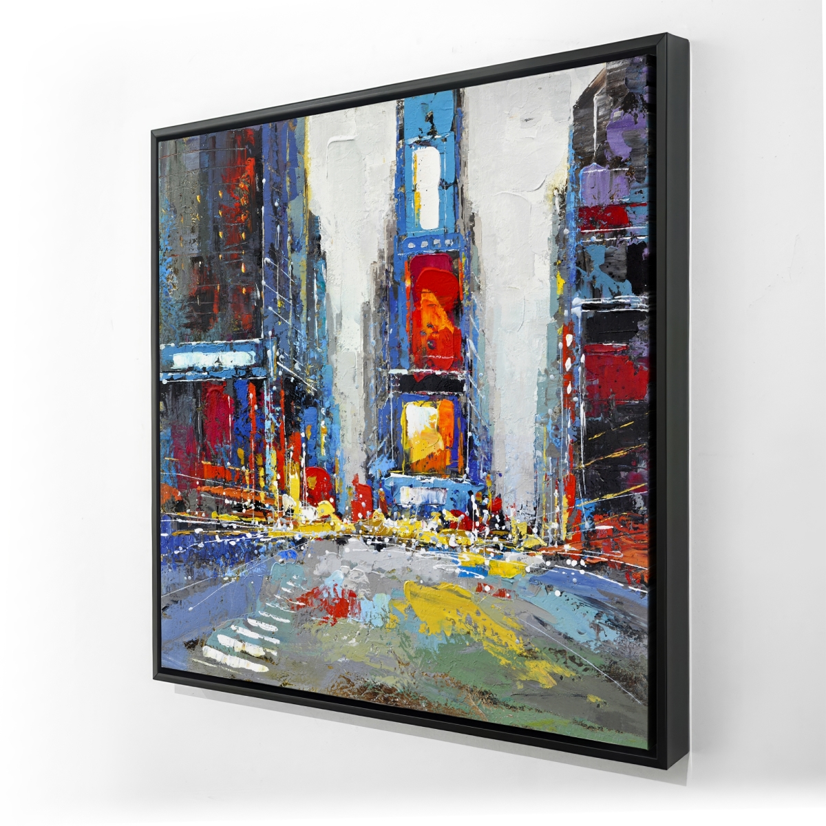 C1FC3636TEY6P2 36 x 36 in. Abstract & Colorful Buildings - Framed Canvas Office Decor