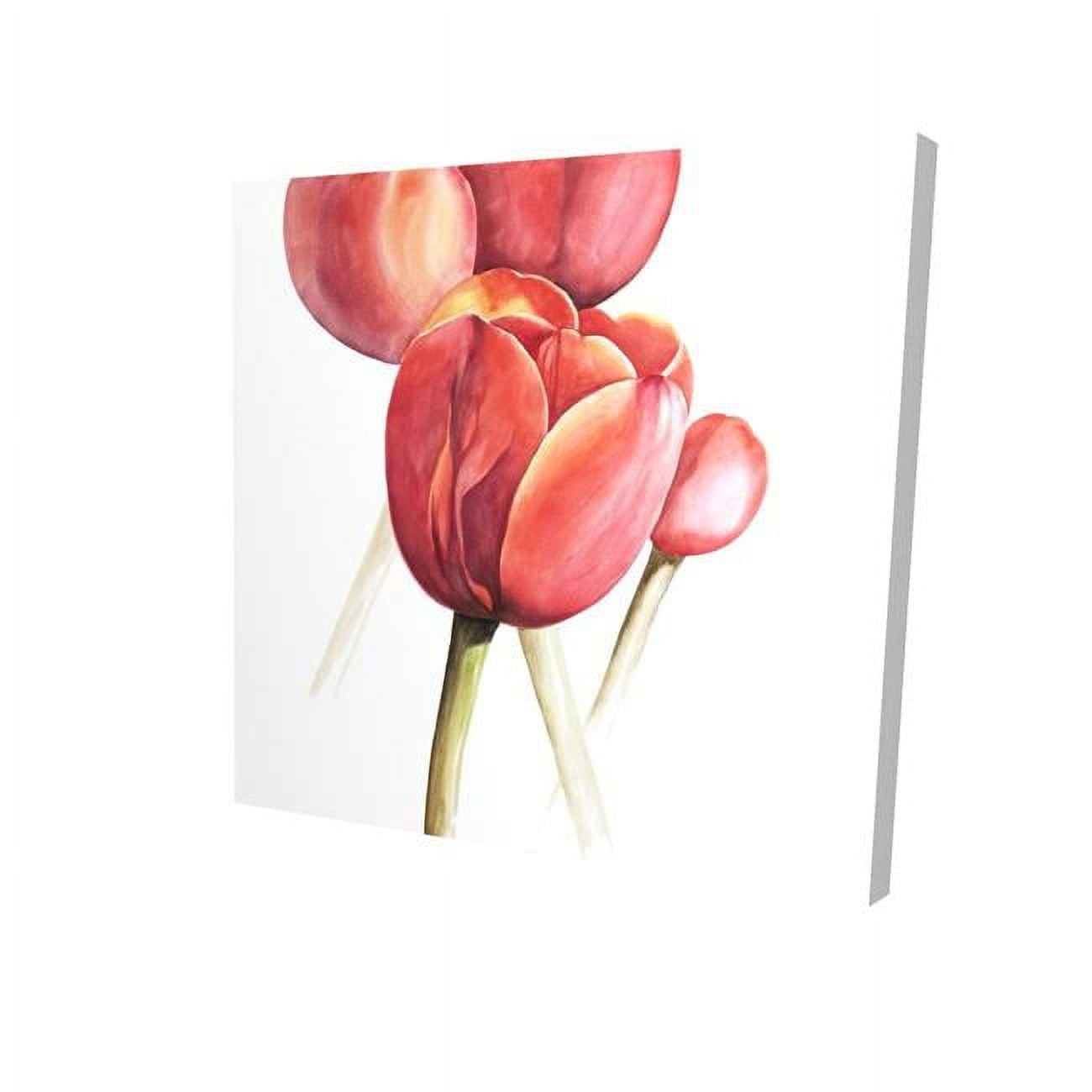 12 x 12 in. Blossoming Tulips Closeup-Print on Canvas