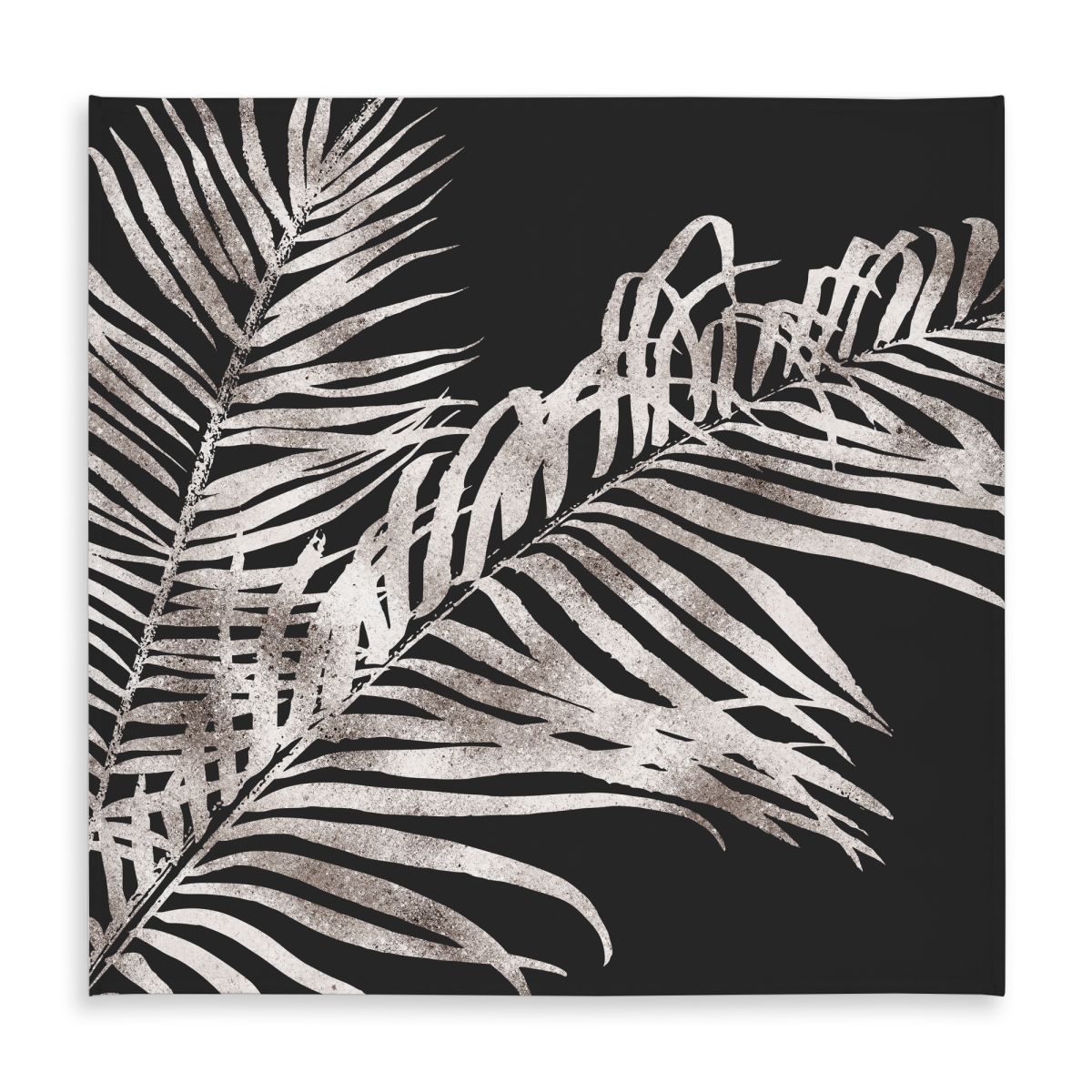 Picture of Begin Home Decor C1TC5858VW5725 58 x 58 in. Tropical Gold Leaves Tablecloth - Gray Floral Botanical Decor