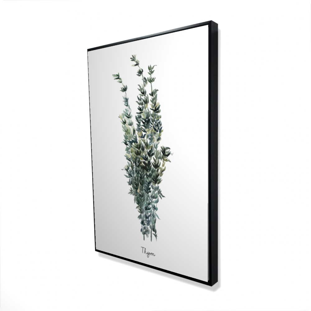 2081-3624-GA92-2 24 x 36 in. Thyme Leaves Bundle - Framed Canvas for Home Decor - Food Art