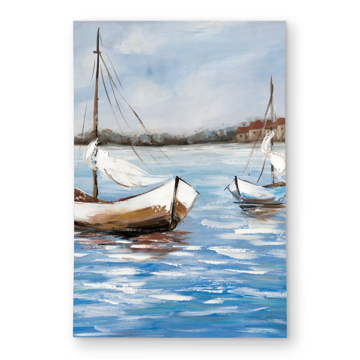 C1ROAR46R2LQWP 4 x 6 ft. Two Boats on the Water - Marine Bedroom Outdoor Area Rug - Rectangle