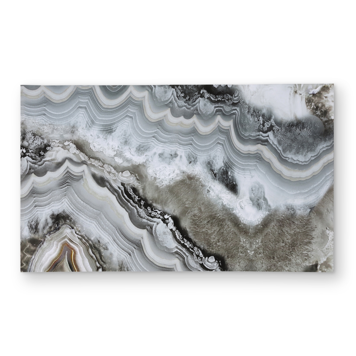 C1ROAR35AKYA7O 3 x 5 ft. Abstract Geode - Gray Outdoor Area Rug for Home Decor - Rectangle