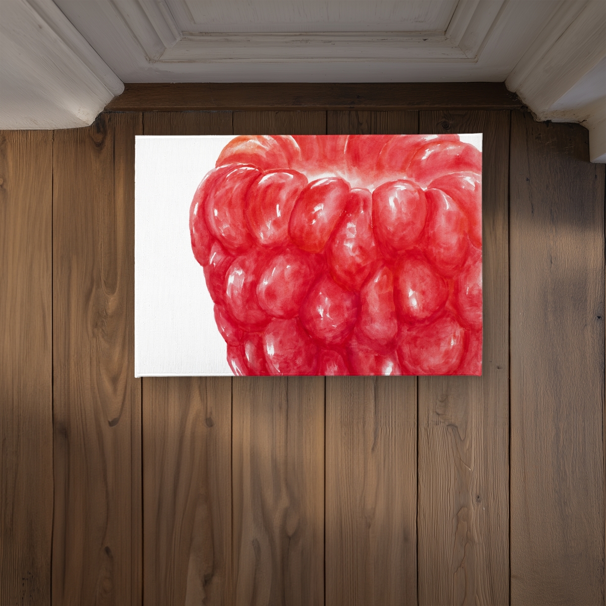 CODM1724A26A5Y 17 x 24 in. Raspberry Food Kitchen Indoor Outdoor Door Mat - Home Decor