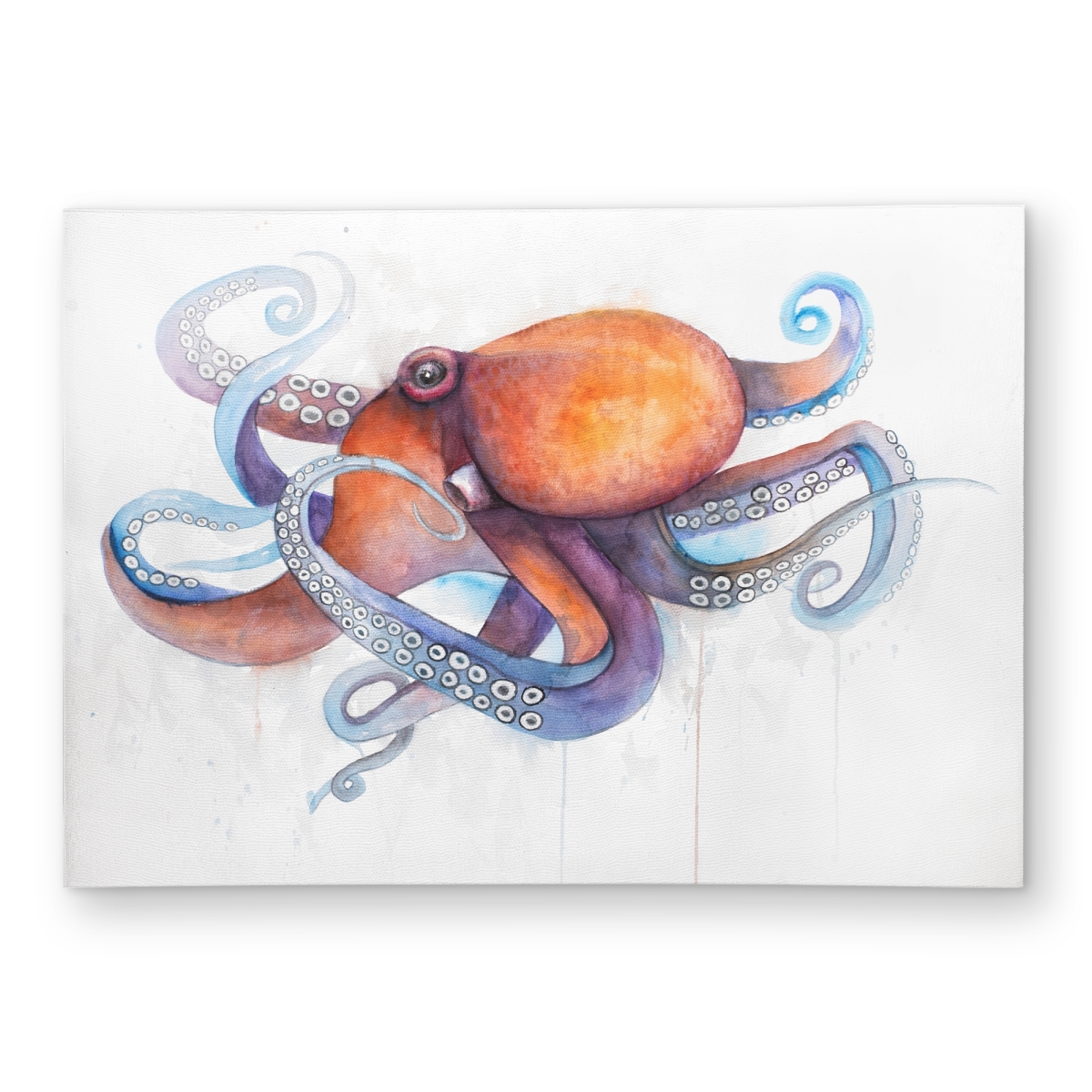 C1ROAR5749ESMC 5 x 7 ft. Colorful Octopus Profile - Purple Outdoor Area Rug for Kids - Rectangle